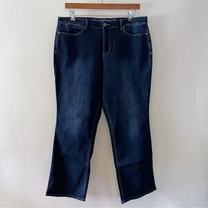 Christopher & Banks Dark Blue Classic Fit Straight Leg Jeans Size 16 Petite